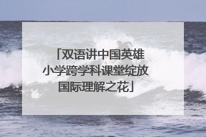 双语讲中国英雄 小学跨学科课堂绽放国际理解之花