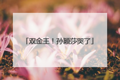 双金王！孙颖莎哭了