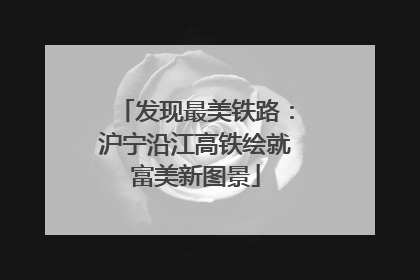 发现最美铁路：沪宁沿江高铁绘就富美新图景