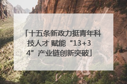 十五条新政力挺青年科技人才 赋能“13+34”产业链创新突破
