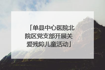单县中心医院北院区党支部开展关爱残障儿童活动