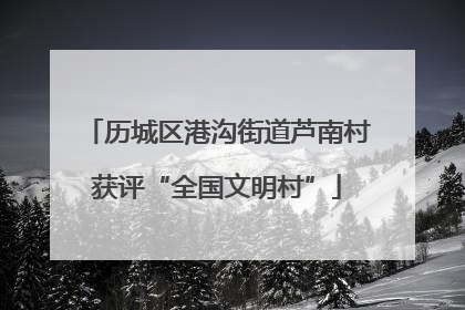 历城区港沟街道芦南村获评“全国文明村”