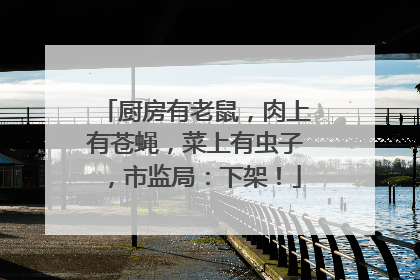 厨房有老鼠，肉上有苍蝇，菜上有虫子，市监局：下架！