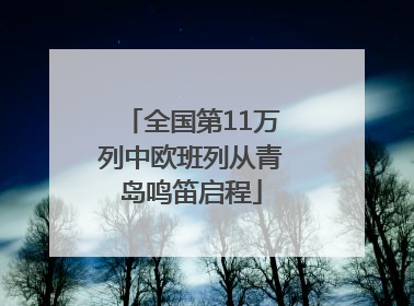 全国第11万列中欧班列从青岛鸣笛启程