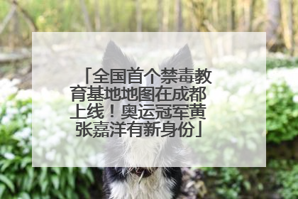 全国首个禁毒教育基地地图在成都上线！奥运冠军黄张嘉洋有新身份