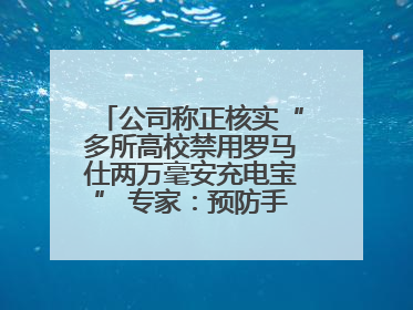 公司称正核实“多所高校禁用罗马仕两万毫安充电宝” 专家：预防手机没电选中等体积产品即可