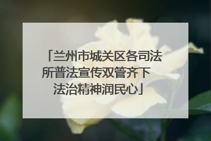 兰州市城关区各司法所普法宣传双管齐下 法治精神润民心