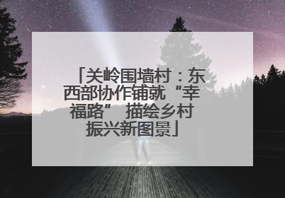关岭围墙村：东西部协作铺就“幸福路” 描绘乡村振兴新图景