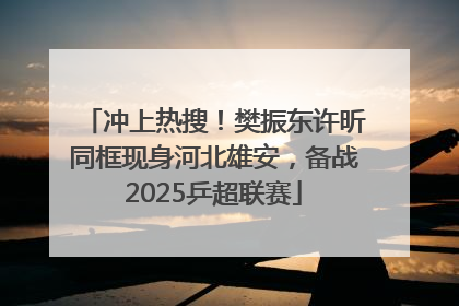 冲上热搜！樊振东许昕同框现身河北雄安，备战2025乒超联赛