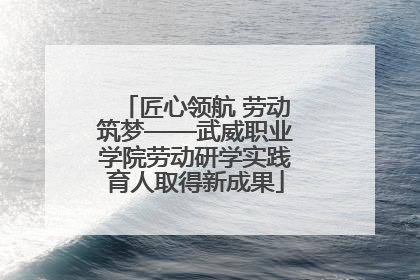 匠心领航 劳动筑梦——武威职业学院劳动研学实践育人取得新成果
