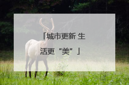 城市更新 生活更“美”