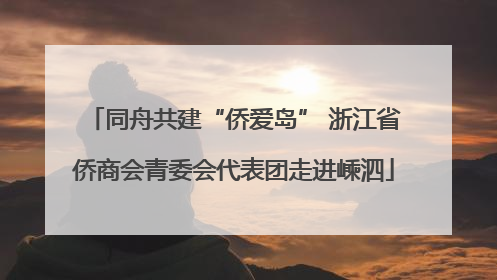同舟共建“侨爱岛” 浙江省侨商会青委会代表团走进嵊泗