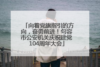向着党旗指引的方向，奋勇前进！句容市公安机关庆祝建党104周年大会