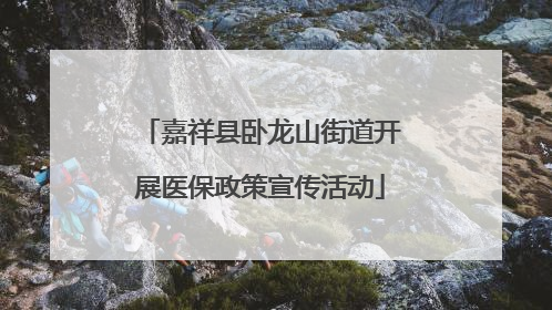 嘉祥县卧龙山街道开展医保政策宣传活动
