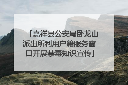 嘉祥县公安局卧龙山派出所利用户籍服务窗口开展禁毒知识宣传