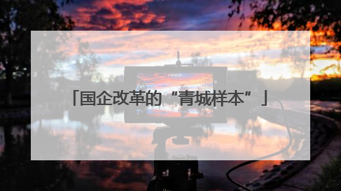 国企改革的“青城样本”