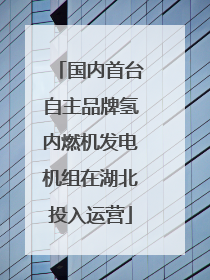 国内首台自主品牌氢内燃机发电机组在湖北投入运营