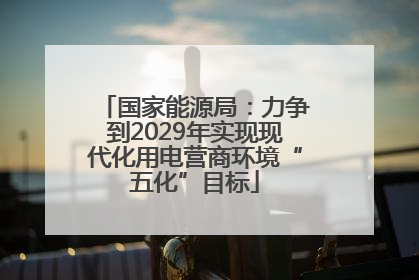 国家能源局：力争到2029年实现现代化用电营商环境“五化”目标