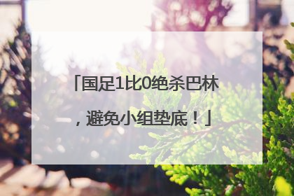 国足1比0绝杀巴林，避免小组垫底！