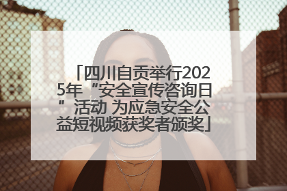四川自贡举行2025年“安全宣传咨询日”活动 为应急安全公益短视频获奖者颁奖