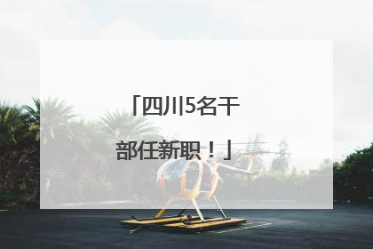 四川5名干部任新职！