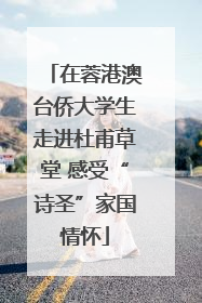 在蓉港澳台侨大学生走进杜甫草堂 感受“诗圣”家国情怀