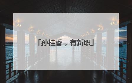 孙桂香，有新职