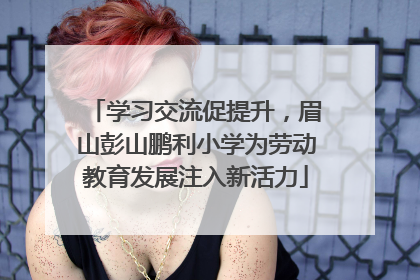 学习交流促提升，眉山彭山鹏利小学为劳动教育发展注入新活力