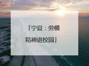 宁夏：劳模精神进校园