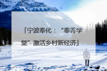 宁波奉化：“奉菁学堂”激活乡村新经济