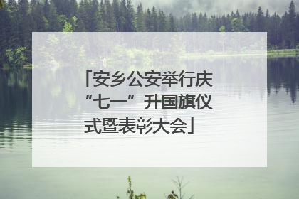 安乡公安举行庆“七一”升国旗仪式暨表彰大会