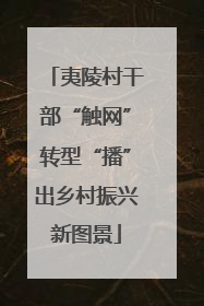 夷陵村干部“触网”转型“播”出乡村振兴新图景