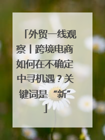 外贸一线观察丨跨境电商如何在不确定中寻机遇？关键词是“新”