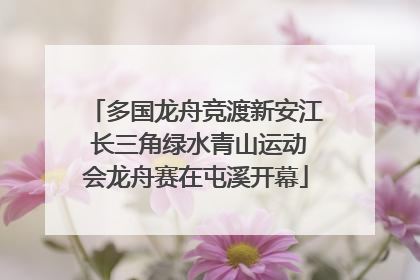 多国龙舟竞渡新安江 长三角绿水青山运动会龙舟赛在屯溪开幕