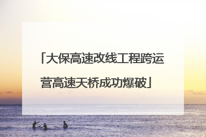 大保高速改线工程跨运营高速天桥成功爆破
