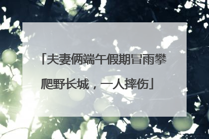 夫妻俩端午假期冒雨攀爬野长城，一人摔伤