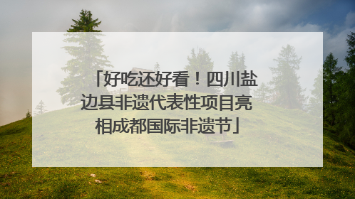 好吃还好看！四川盐边县非遗代表性项目亮相成都国际非遗节