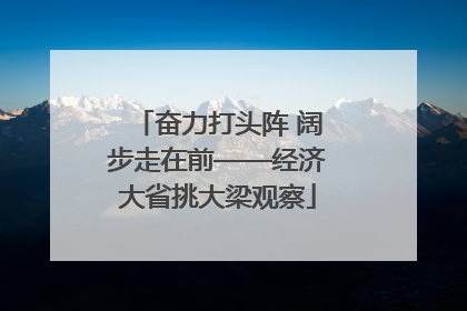 奋力打头阵 阔步走在前——经济大省挑大梁观察