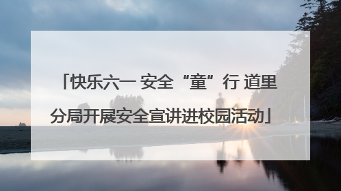 快乐六一 安全“童”行 道里分局开展安全宣讲进校园活动