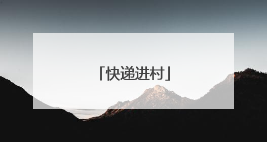 快递进村