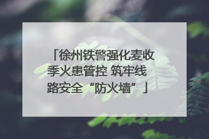 徐州铁警强化麦收季火患管控 筑牢线路安全“防火墙”