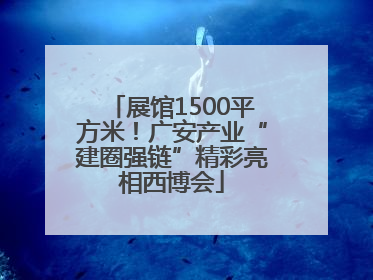 展馆1500平方米！广安产业“建圈强链”精彩亮相西博会