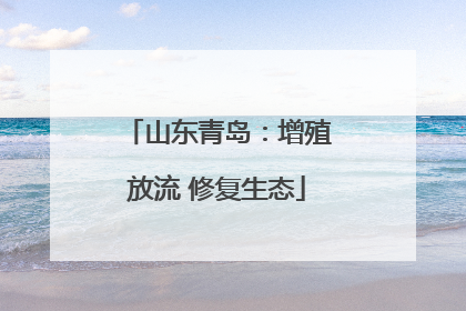 山东青岛：增殖放流 修复生态