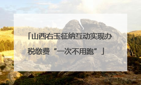 山西右玉征纳互动实现办税缴费“一次不用跑”