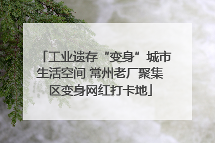 工业遗存“变身”城市生活空间 常州老厂聚集区变身网红打卡地