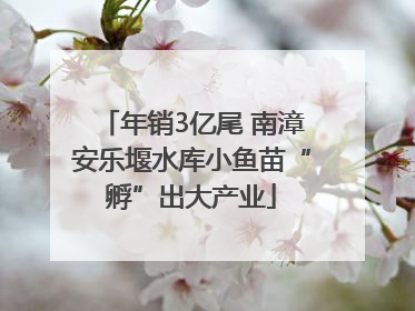 年销3亿尾 南漳安乐堰水库小鱼苗“孵”出大产业