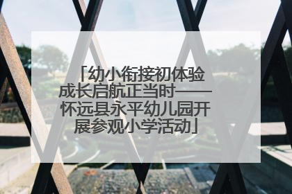 幼小衔接初体验 成长启航正当时——怀远县永平幼儿园开展参观小学活动