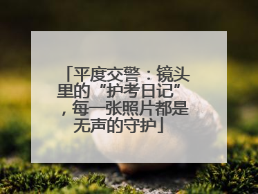 平度交警：镜头里的“护考日记”，每一张照片都是无声的守护