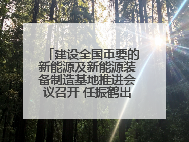 建设全国重要的新能源及新能源装备制造基地推进会议召开 任振鹤出席并讲话