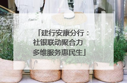 建行安康分行：社银联动聚合力 多维服务惠民生